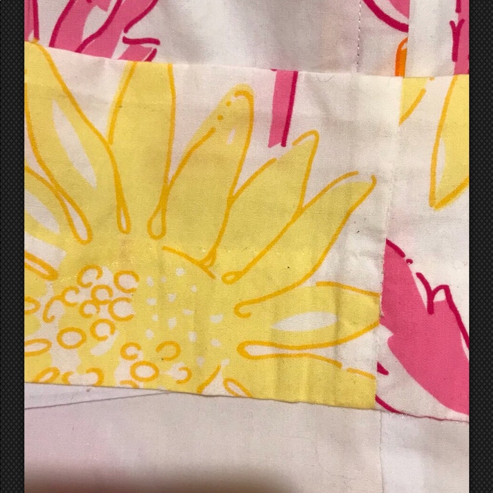 LILLY PULITZER Skirt Floral A Line Mini Yellow Orange - Picture 7 of 7